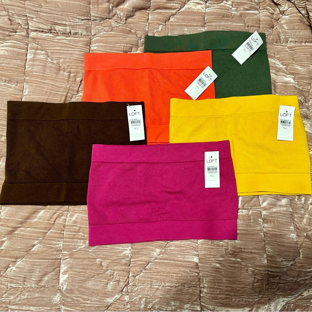 NWT Lot of LOFT Daydream Seamless Bandeau Bralette Size M/L